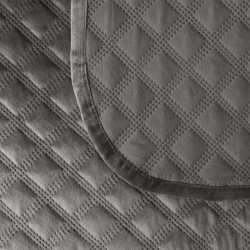 VELVI Narzuta dekoracyjna, rozmiar 70x160cm, kolor 006 ciemny szary antracytowy