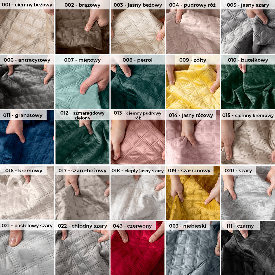 VELVI Narzuta dekoracyjna, rozmiar 220x240cm, kolor 063 niebieski