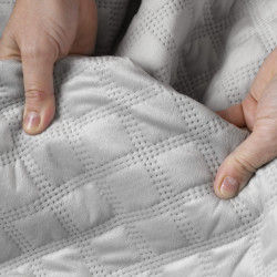 VELVI Narzuta dekoracyjna, rozmiar 220x240cm, kolor 021 pastelowy szary