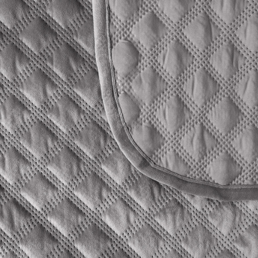 VELVI Narzuta dekoracyjna, rozmiar 70x160cm, kolor 005 jasny szary