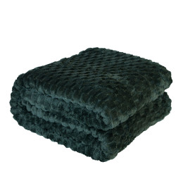 MIKOS koc dekoracyjny, rozmiar 200x220cm, kolor 010 ciemny zielony
