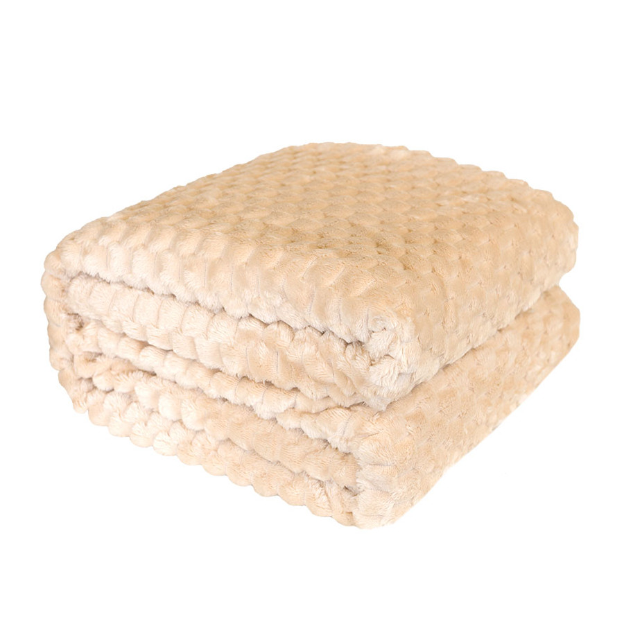 MIKOS koc dekoracyjny, rozmiar 160x200cm, kolor 009 ciemny beżowy