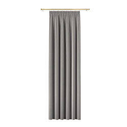 BLACKOUT VELVET Zasłona gotowa na taśmie, szerokość 140cm x wysokość 230cm, kolor 005 jasny szary