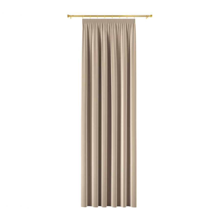 BLACKOUT VELVET Zasłona gotowa na taśmie, szerokość 140cm x wysokość 250cm, kolor 001 ciemny beżowy