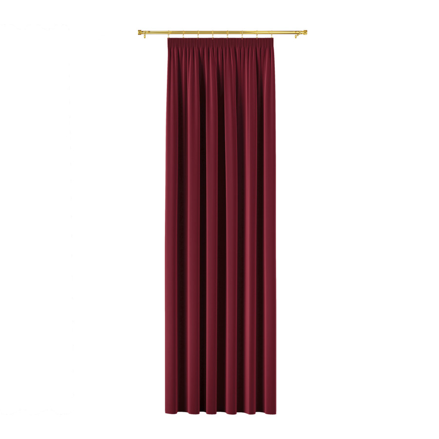 BLACKOUT VELVET Zasłona gotowa na taśmie, szerokość 140cm x wysokość 250cm, kolor 043 czerwony