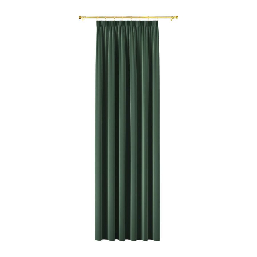 BLACKOUT VELVET Zasłona gotowa na taśmie, szerokość 140cm x wysokość 230cm, kolor 010 ciemny zielony butelkowy