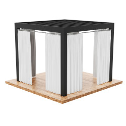 GARDENIA Zasłona gotowa na taśmie, szerokość 140cm x wysokość 250cm, kolor 050 biały