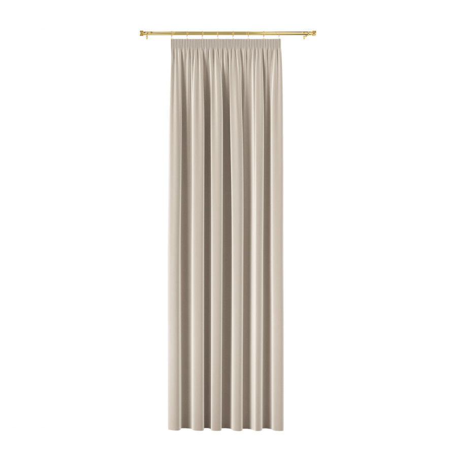 BLACKOUT VELVET Zasłona gotowa na taśmie, szerokość 140cm x wysokość 240cm, kolor 016 kremowy