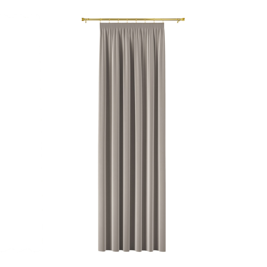 BLACKOUT VELVET Zasłona gotowa na taśmie, szerokość 140cm x wysokość 230cm, kolor 017 szaro-beżowy