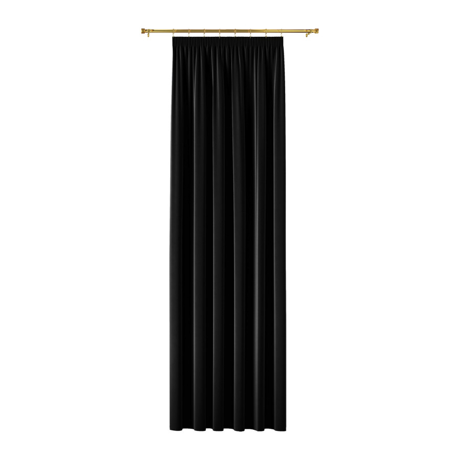 BLACKOUT VELVET Zasłona gotowa na taśmie, szerokość 140cm x wysokość 230cm, kolor 111 czarny