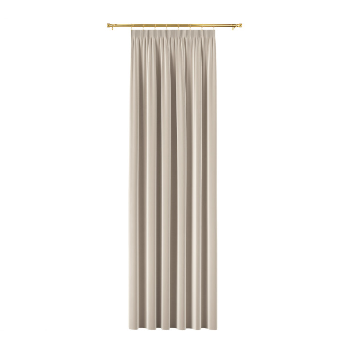 BLACKOUT VELVET Zasłona gotowa na taśmie, szerokość 140cm x wysokość 230cm, kolor 016 kremowy 