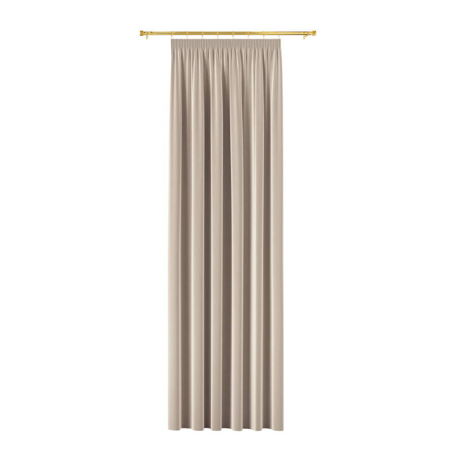 BLACKOUT VELVET Zasłona gotowa na taśmie, szerokość 140cm x wysokość 250cm, kolor 015 ciemny kremowy