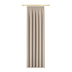 BLACKOUT VELVET Zasłona gotowa na taśmie, szerokość 140cm x wysokość 250cm, kolor 015 ciemny kremowy