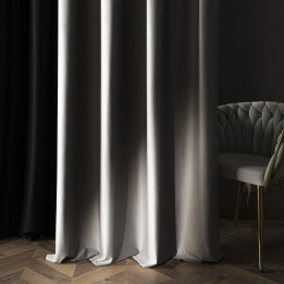 BLACKOUT VELVET Zasłona gotowa na taśmie, szerokość 140cm x wysokość 240cm, kolor 005 jasny szary 