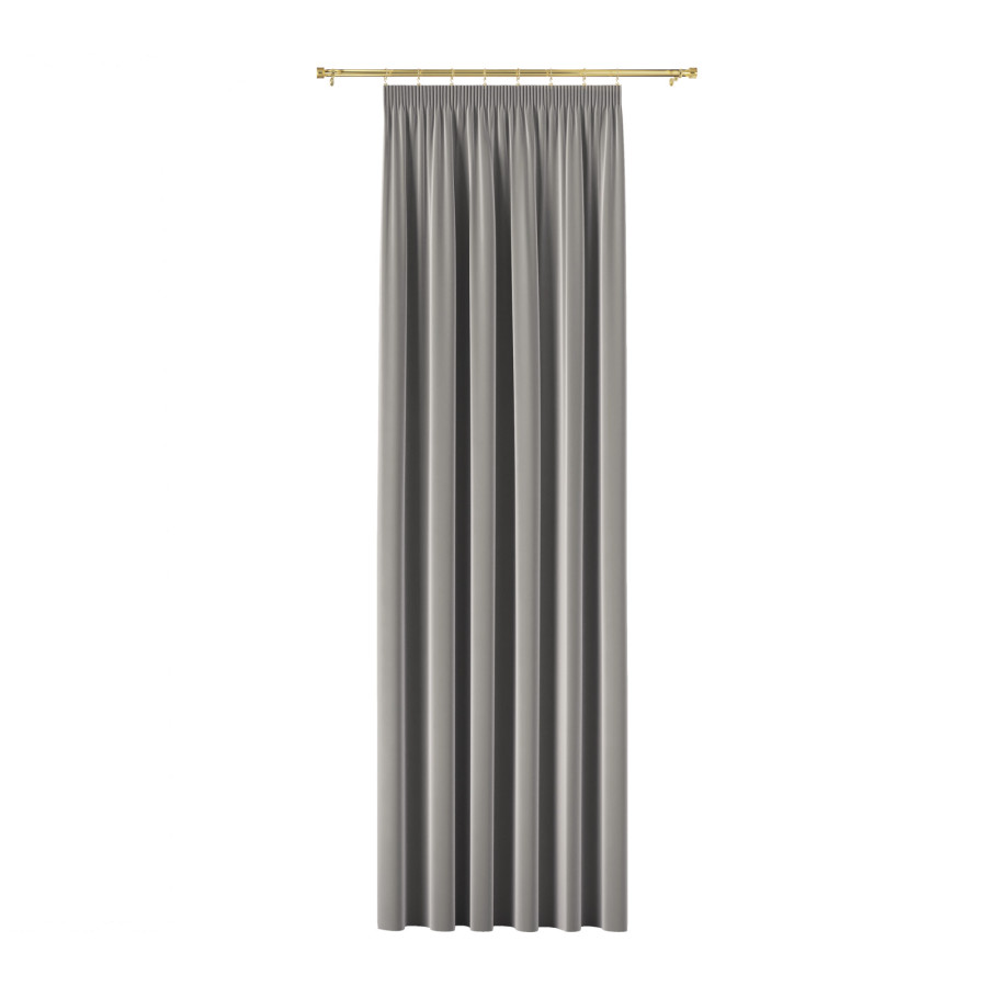 BLACKOUT VELVET Zasłona gotowa na taśmie, szerokość 140cm x wysokość 240cm, kolor 005 jasny szary
