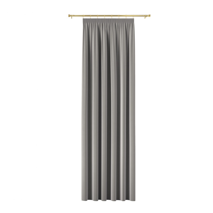BLACKOUT VELVET Zasłona gotowa na taśmie, szerokość 140cm x wysokość 240cm, kolor 005 jasny szary 