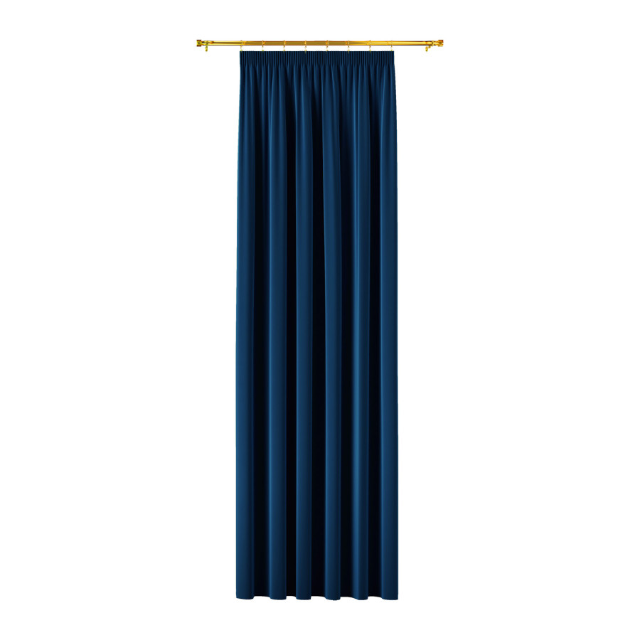 BLACKOUT VELVET Zasłona gotowa na taśmie, szerokość 140cm x wysokość 230cm, kolor 011 granatowy