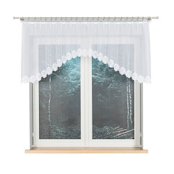 ŻAKLINA Firanka żakardowa gotowa, szerokość 250 x wysokość 80cm, kolor 001 biały