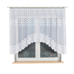 DARIA Firanka żakardowa gotowa, szerokość 300 x wysokość 140cm, kolor 001 biały