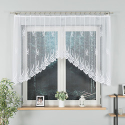 GOSIA Firanka żakardowa gotowa, szerokość 250 x wysokość 120cm, kolor 001 biały