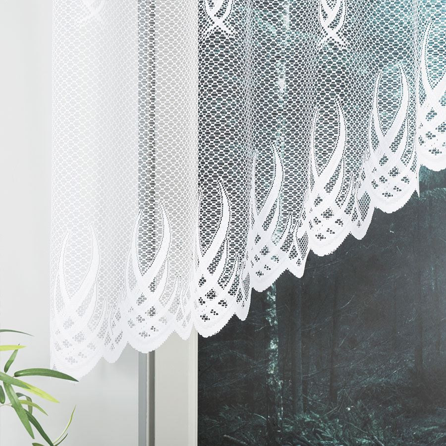 GOSIA Firanka żakardowa gotowa, szerokość 250 x wysokość 120cm, kolor 001 biały