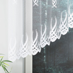 GOSIA Firanka żakardowa gotowa, szerokość 250 x wysokość 120cm, kolor 001 biały