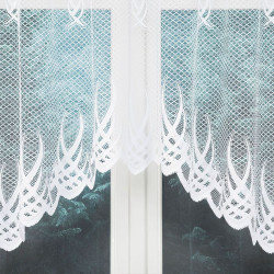 GOSIA Firanka żakardowa gotowa, szerokość 250 x wysokość 120cm, kolor 001 biały