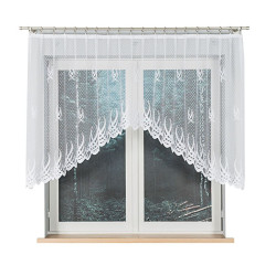 GOSIA Firanka żakardowa gotowa, szerokość 250 x wysokość 120cm, kolor 001 biały