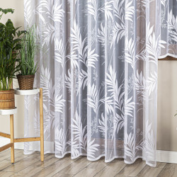 KAJA Firanka żakardowa gotowa, szerokość 300 x wysokość 250cm, kolor 001 biały