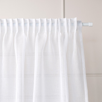 ETAMINA Firana gotowa na taśmie, szerokość 140 x wysokość 230cm, kolor 001 biały