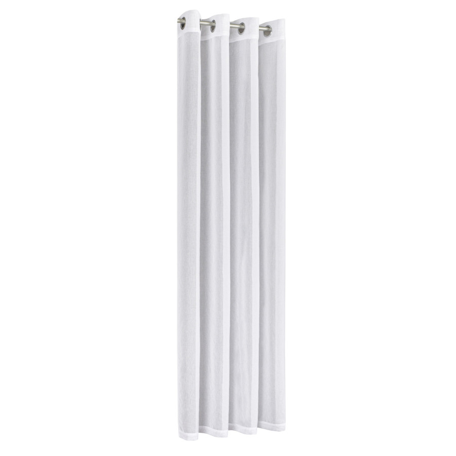 ETAMINA Firana gotowa na srebrnych przelotkach, szerokość 140 x wysokość 220cm, kolor 001 biały