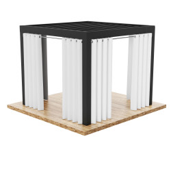 GARDENIA Zasłona gotowa na przelotkach, szerokość 140cm x wysokość 250cm, kolor 050 biały