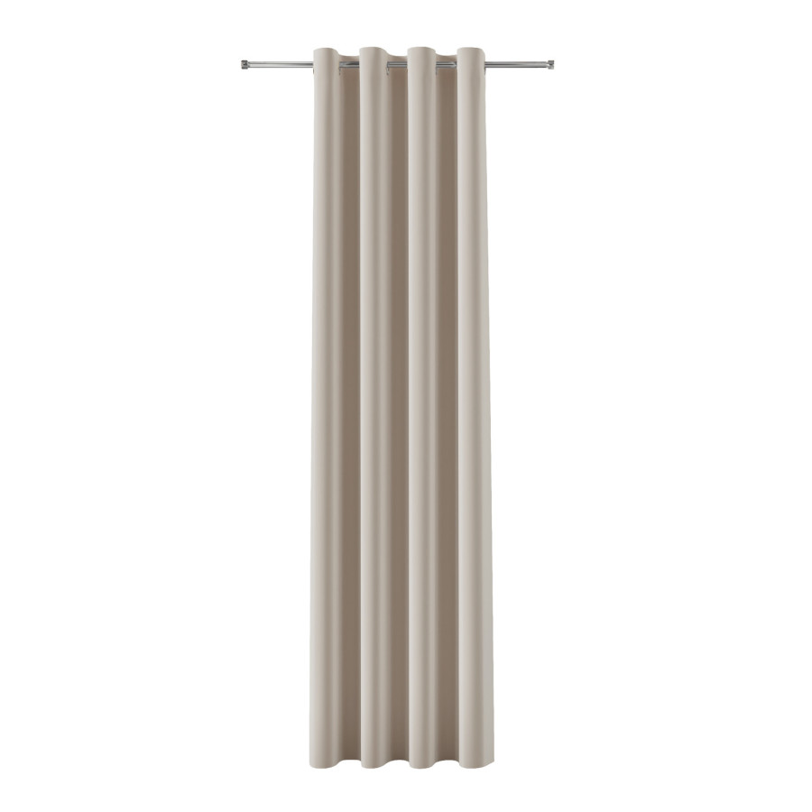 BLACKOUT VELVET Zasłona gotowa na przelotkach, szerokość 140cm x wysokość 240cm, kolor 018 ciepły jasny szary