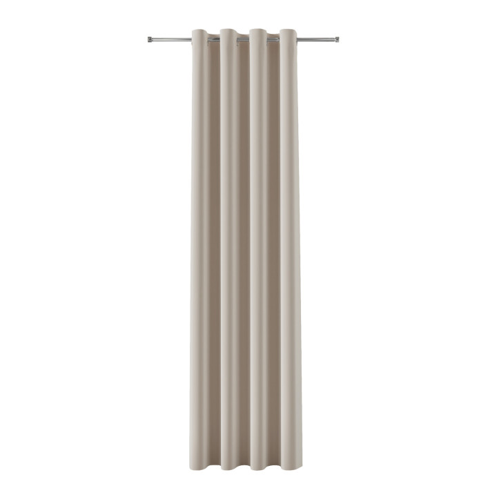 BLACKOUT VELVET Zasłona gotowa na przelotkach, szerokość 140cm x wysokość 240cm, kolor 018 ciepły jasny szary 