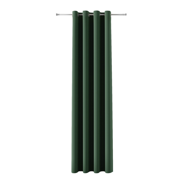 BLACKOUT VELVET Zasłona gotowa na przelotkach, szerokość 140cm x wysokość 250cm, kolor 010 ciemny zielony butelkowy 