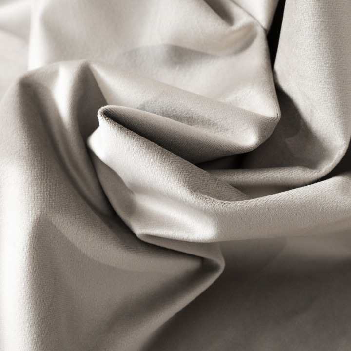 BLACKOUT VELVET Zasłona gotowa na przelotkach, szerokość 140cm x wysokość 250cm, kolor 017 szaro-beżowy 