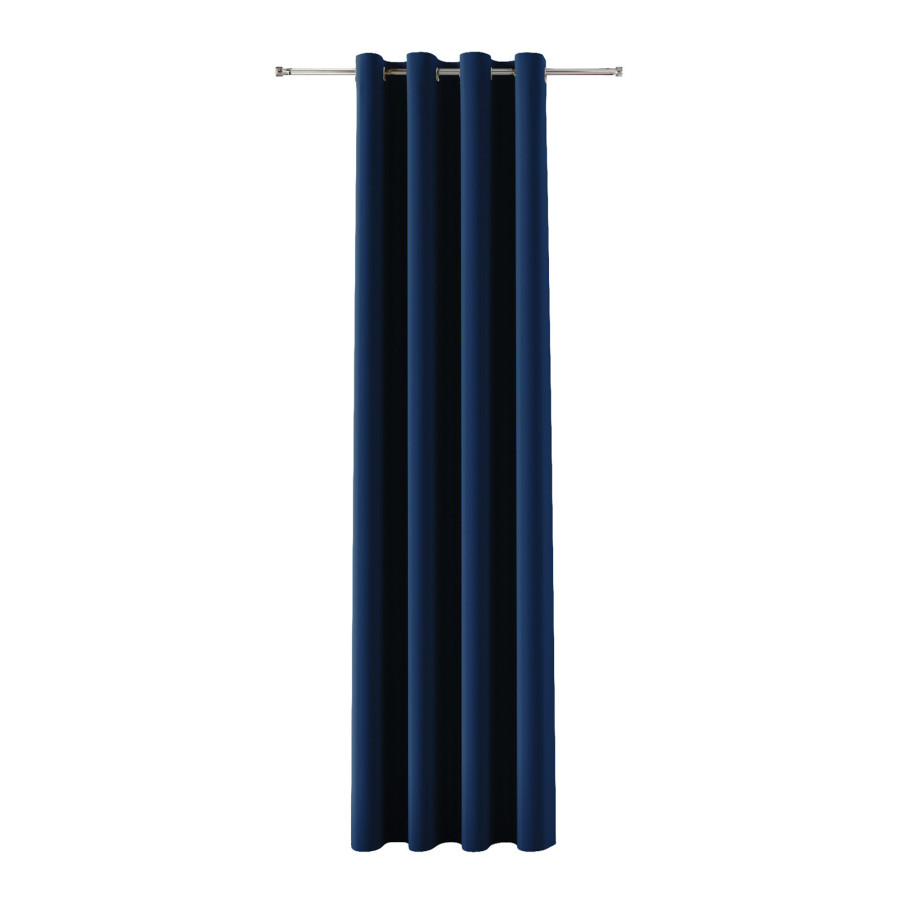 BLACKOUT VELVET Zasłona gotowa na przelotkach, szerokość 140cm x wysokość 230cm, kolor 011 granatowy