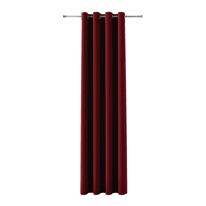 BLACKOUT VELVET Zasłona gotowa na przelotkach, szerokość 140cm x wysokość 250cm, kolor 043 czerwony 