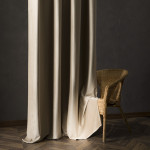BLACKOUT VELVET zasłona na przelotkach welwetowa blackout ciemny beżowy gładka 140x240 cm