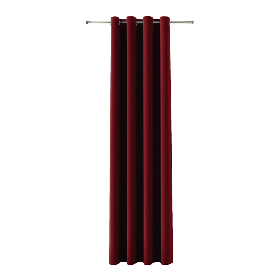 BLACKOUT VELVET Zasłona gotowa na przelotkach, szerokość 140cm x wysokość 240cm, kolor 043 czerwony