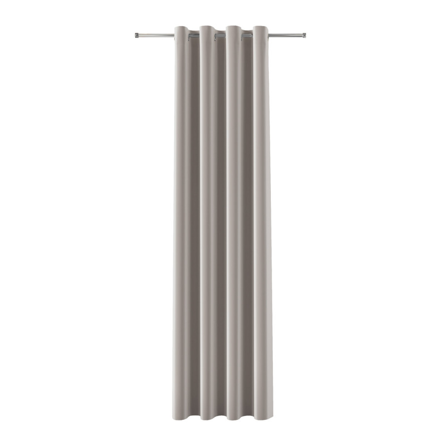 BLACKOUT VELVET Zasłona gotowa na przelotkach, szerokość 140cm x wysokość 230cm, kolor 017 szaro-beżowy