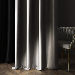BLACKOUT VELVET Zasłona gotowa na przelotkach, szerokość 140cm x wysokość 230cm, kolor 005 jasny szary