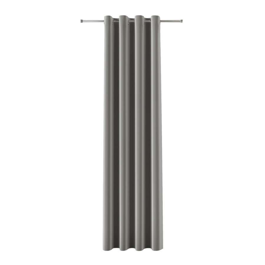BLACKOUT VELVET Zasłona gotowa na przelotkach, szerokość 140cm x wysokość 230cm, kolor 005 jasny szary
