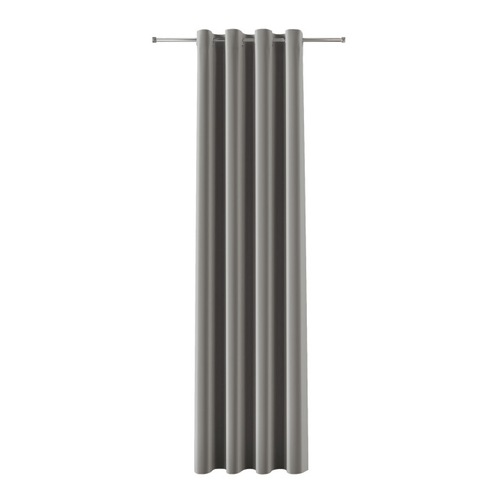 BLACKOUT VELVET Zasłona gotowa na przelotkach, szerokość 140cm x wysokość 230cm, kolor 005 jasny szary 
