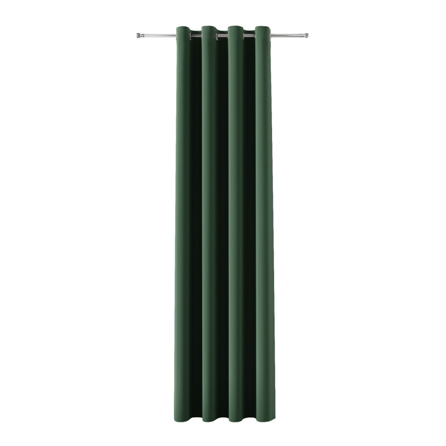 BLACKOUT VELVET Zasłona gotowa na przelotkach, szerokość 140cm x wysokość 240cm, kolor 010 ciemny zielony butelkowy