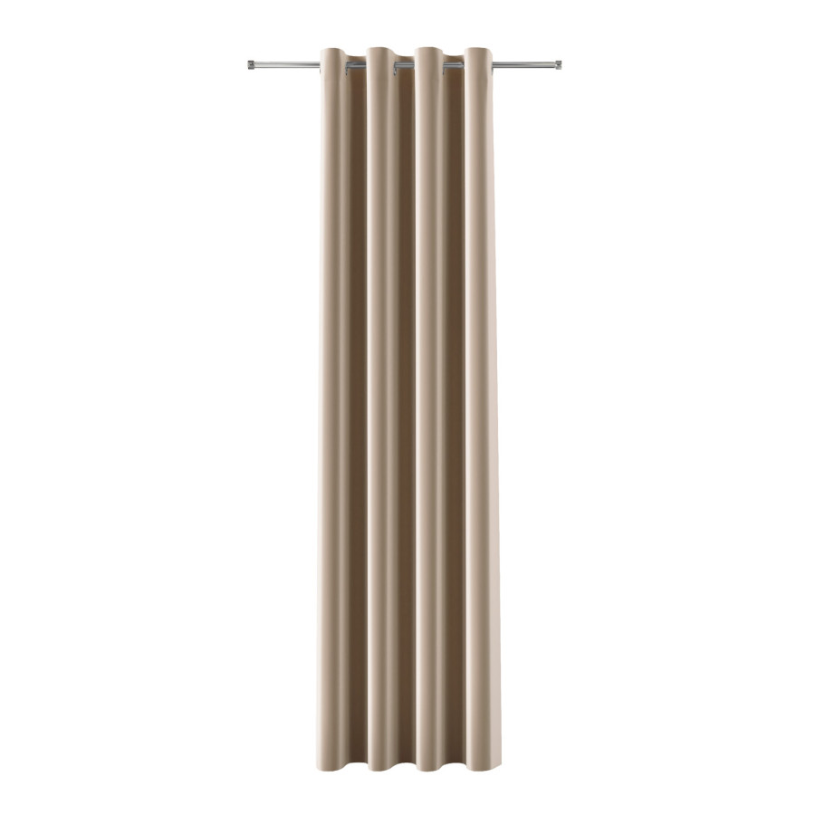 BLACKOUT VELVET Zasłona gotowa na przelotkach, szerokość 140cm x wysokość 230cm, kolor 001 ciemny beżowy