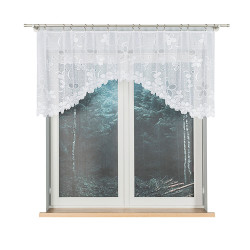 RENATA Firanka żakardowa gotowa, szerokość 250 x wysokość 80cm, kolor 001 biały