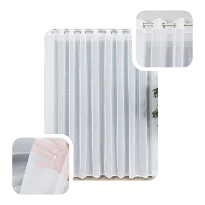 Firana gotowa na przelotkach LOLA · 300x230 · kolor WNP000-001