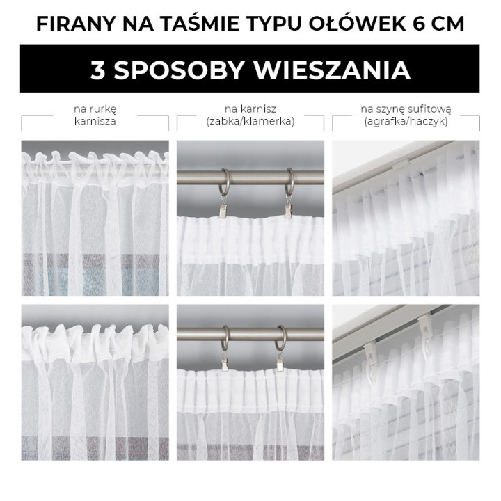 000013 Firanka gotowa na taśmie z batystu · biały · 500x270 cm