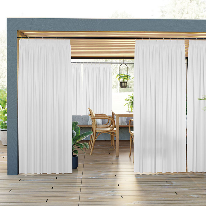 GARDENIA zasłona wodoodporna biała 140x180 cm